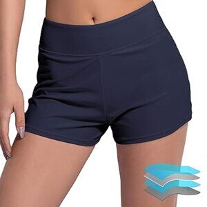 Teen Period Swimwear Menstrual Leakproof Swim Shorts Quick Dry High Waisted